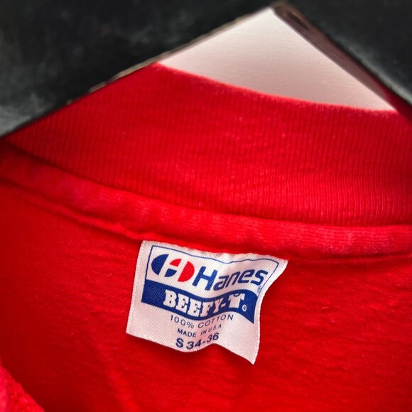 Vintage Rock Springs Guest Ranch Red T-Shirt Womens Small Hanes Beefy USA - Picture 4 of 16